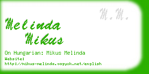 melinda mikus business card